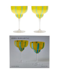 Riera Yellow Margarita Glasses Set of Two £28