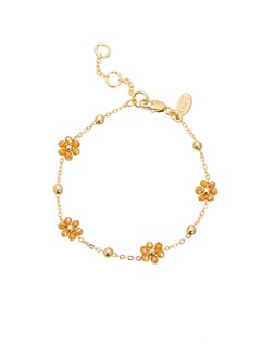Rosa Brown Beaded Flower Chain Bracelet €25.50