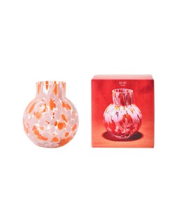 Rubi Pink & Orange Speckle Glass Vase £16.50
