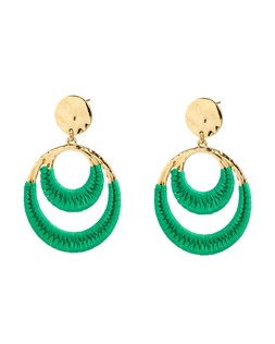 Tabitha Green Raffia Hammered Disc Drop Earrings £19.50 €25.50
