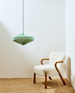 Vadella Green Gingham Paper Lamp Shade £35
