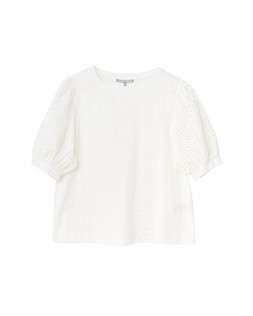 White Embroidered Puff Sleeve Top £42 €55