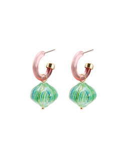 Sammy Green & Pink Resin Statement Earrings £19.5