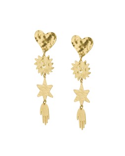 Ayria Hammered Charm Statement Earrings £22.5
