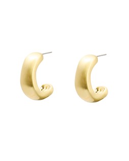 Beatrice Large Brushed Gold Tone Chunky Hoop Earrings £19.5