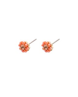 Kallie Orange Flower Stud Earrings £9.5