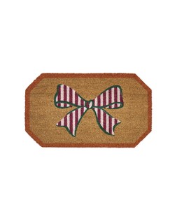 Striped Bow Doormat