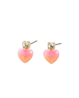 Claire Pink Ombre Heart Earrings