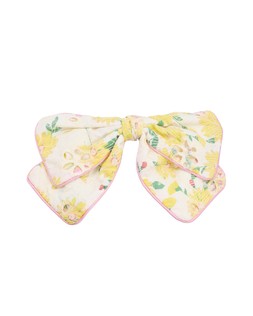 Greta Yellow Floral Embroidered Hair Bow Clip £22.5