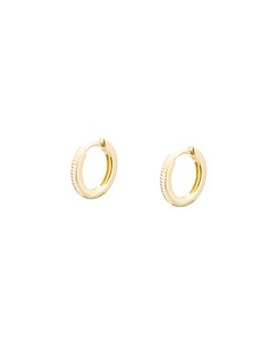 Anita Ridged Texture Gold Plated Clicker Hoop Earrings £32