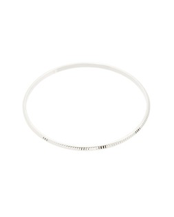 Anita Ridged Texture Silver Plated Bangle