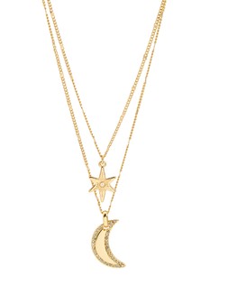 Bryce Celestial Star & Moon Pendant Layered Necklace £28