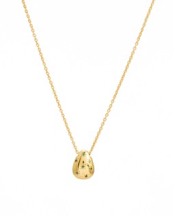 Carina Star Teardrop Charm Gold Plated Pendant Necklace £60