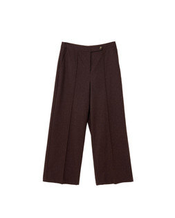 Chocolate Brown Wool Blend Wide Leg Trousers £70