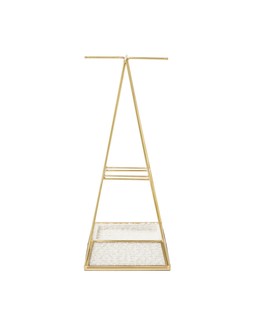Cream Boucle Pyramid Jewellery Stand £35