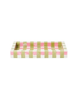 Green & Pink Resin Chequerboard Trinket Tray £35