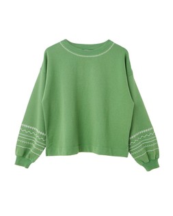 Green & White Cross Stitch Embroidered Sweatshirt £60
