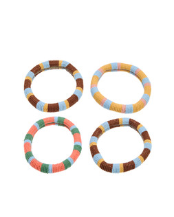Madi Multicoloured Stripe Hair Bands Set of Four £14.5