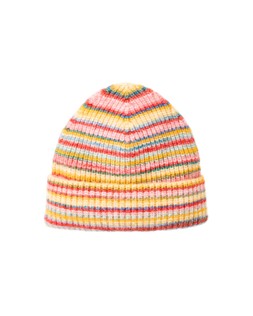 Multicoloured Space Dye Striped Knitted Beanie Hat £28