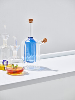 O & V Clear Glass Oil & Vinegar Bottle Duo £25