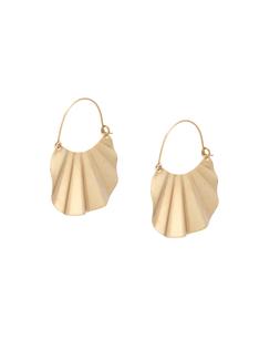 Oliver Bonas Aylish Pleated Brass Hoops £22