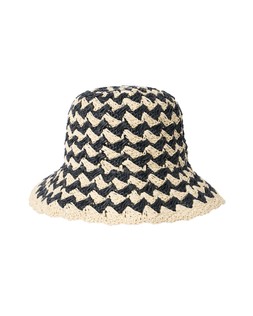 Oliver Bonas Black Natural Mono Crochet Bucket Hat £28