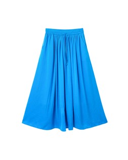 Oliver Bonas Blue Hammered Satin Midi Skirt £65