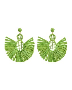 Oliver Bonas Farley Raffia Statement Semi-Circle Drop Earrings £24