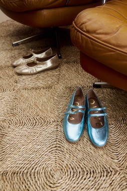 Oliver Bonas Gold Gathered Mary Jane £70 - Oliver Bonas Light Blue Mary Jane £65 (3)