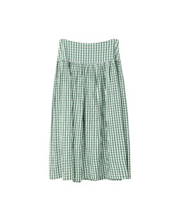 Oliver Bonas Green Check Basque Waist Midi Skirt £70