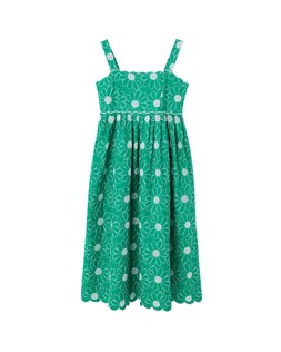 Oliver Bonas Green Daisy Scallop Midi Dress £80