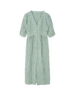 Oliver Bonas Green Gingham Midi Dress £80