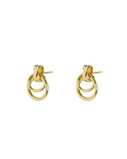Oliver Bonas Juno Double Loop and Knot Gold Plated Stud Earrings £45