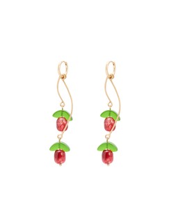 Oliver Bonas Laurel Cherry Bead Wire Hook Earrings £22
