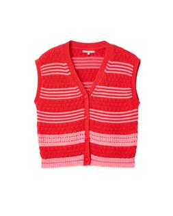 Oliver Bonas Red And Pink Stripey Waistcoat £50