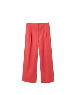 Oliver Bonas Red Basque Wide Leg Full Length Trouser £68