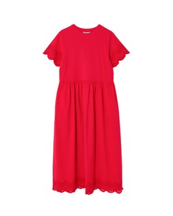 Oliver Bonas Red Hybrid Broiderie T-Shirt Dress £78