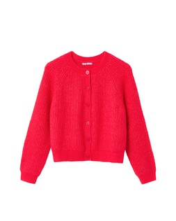 Oliver Bonas Red Stitchy Crew Neck Cardi £60