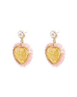 Oliver Bonas Sam Beaded Heart Statement Stud Earrings £19.50