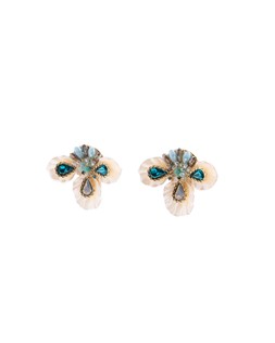 Oliver Bonas Serena Faux Pearl & Bead Detail Flower Stud Earrings £22