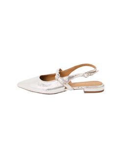 Oliver Bonas Silver Point Sling Back Flat Shoe £65