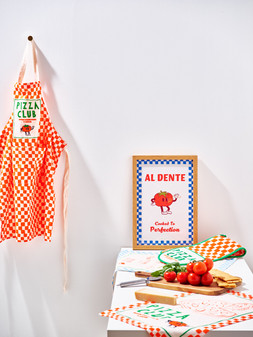 Pizza Club Chequerboard Canvas Apron £26.50