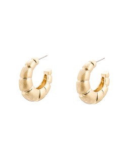 Saylor Matte Gold Tone Hoop Earrings £18