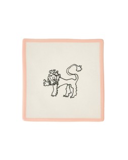 Shrimps x Oliver Bonas Pink Lion Tile Coaster £7.50 1916010