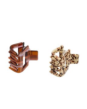 Posie Leopard & Pink Mini Claw Clips Set of Two £14.50 from Oliver Bonas Ireland