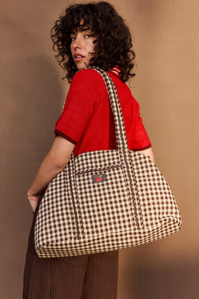 Winter Gingham Slouch Weekend Bag £55 from Oliver Bonas