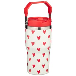 B&M VALENTINES DAY 2026 // HEART PATTERN DOUBLE WALL DRINKING TUMBLER // £4 //