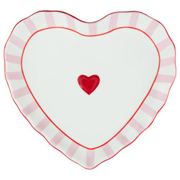 B&M VALENTINES DAY 2026// HEART SHAPED VALENTINE'S DAY PLATE // £3.50 //