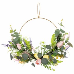 B&M HOME SS26 // MOTHER'S DAY // TULIP AND LAVENDER HOOP WREATH // £6 //