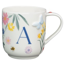 B&M HOME SS26 // COUNTRY RUSTIC // FLORAL ALPHABET MUG £3.50 // FLORAL ALPHABET MUG // £3.50 //